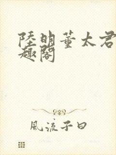 陆明董太君的笔趣阁封面