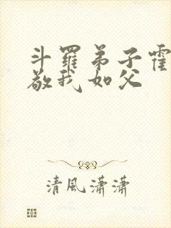 斗罗弟子霍雨浩敬我如父封面