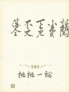 落不下小说在线全文免费阅读笔趣阁