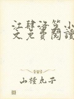 江肆洛笙小说全文免费阅读无弹窗