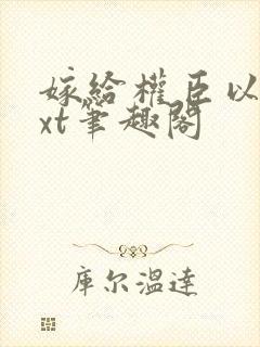 嫁给权臣以后txt笔趣阁封面