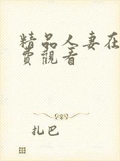 精品人妻在线免费观看