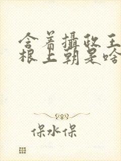 含着摄政王的紫根上朝是啥小说封面