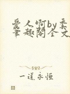 爱人啊by季阿笔趣阁全文免费阅读封面