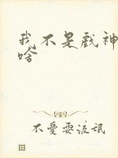 我不是戏神讲的啥