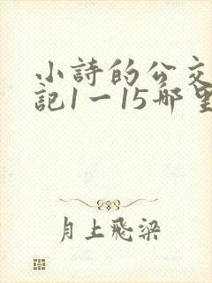 小诗的公交车日记1一15哪里能看