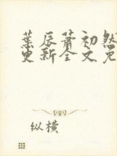 叶辰萧初然最新更新全文免费笔趣阁