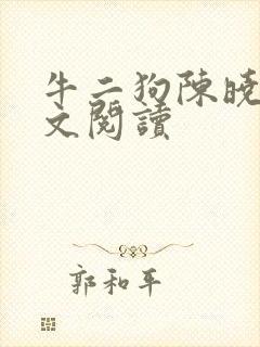 牛二狗陈晓燕全文阅读封面