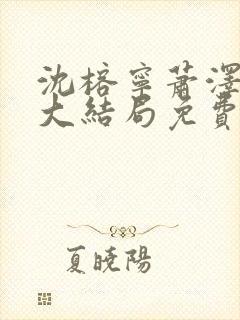 沈榕宁萧泽小说大结局免费阅读