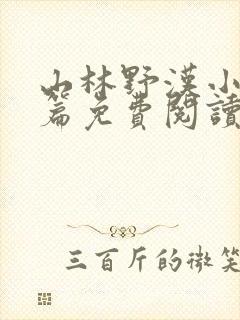 山林野汉小说全篇免费阅读