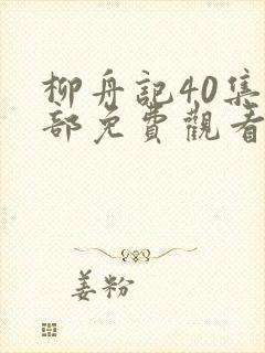 柳舟记40集全部免费观看