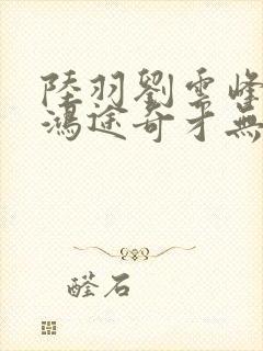 陆羽刘云峰小说鸿途奇才无弹窗39