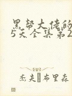 黑帮大佬的365天全集第2季在线观看免费