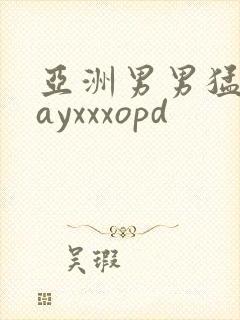 亚洲男男猛男gayxxxopd封面