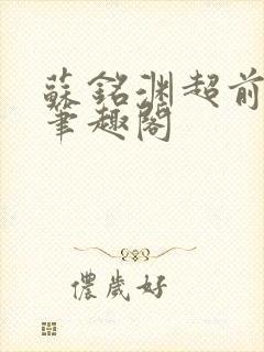 苏铭渊超前更新笔趣阁