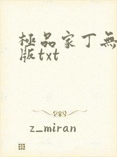 极品家丁无删减版txt