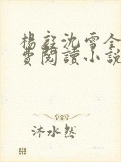 杨毅沈雪全文免费阅读小说封面