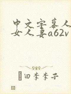 中文字幕人妻熟女人妻a62v网封面