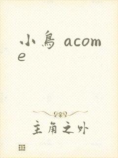 小鸟 acome