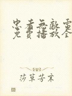 忠者无敌电视剧免费播放全集高清在线观看封面