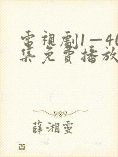 电视剧1—40集免费播放