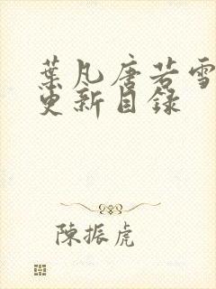 叶凡唐若雪正版更新目录