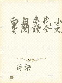 白日梦我小说免费阅读全文无删减