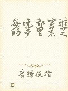 每晚都穿进男神的梦里叶芝琴小说