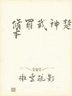 修罗武神楚枫全本