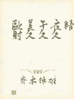 欧美午夜精品四射久久久封面