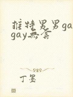 推特男男gaygay无套