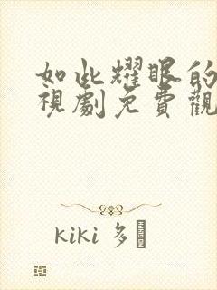 如此耀眼的你电视剧免费观看全集封面