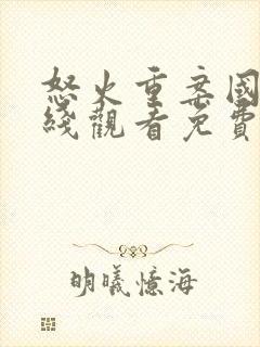 怒火重案国语在线观看免费完整版