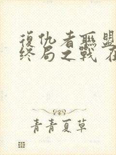 复仇者联盟4:终局之战 在线播放