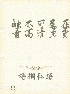 触不可及在线观看高清免费封面