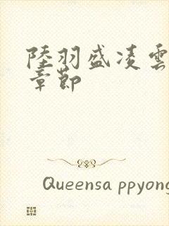 陆羽盛凌云最新章节