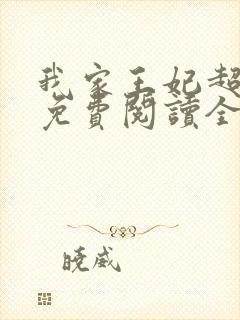 我家王妃超凶的免费阅读全文