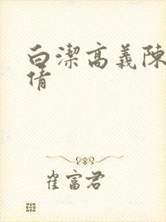 白洁高义陈三孙倩封面