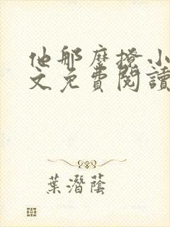 他那么撩小说全文免费阅读无弹窗