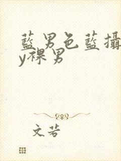 蓝男色蓝摄gay裸男