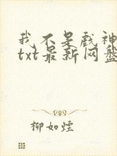 我不是戏神小说txt最新网盘