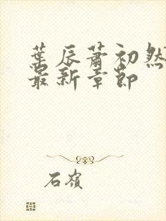 叶辰萧初然更新最新章节