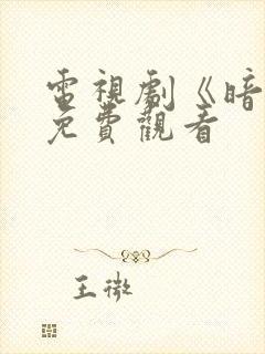 电视剧《暗影》免费观看