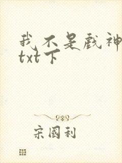 我不是戏神小说txt下