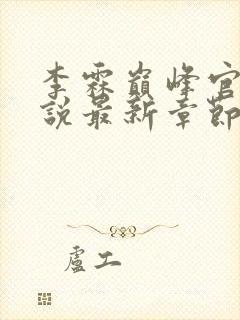 李霖巅峰官场小说最新章节更新