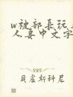 w被部长玩弄的人妻中文字幕