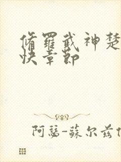 修罗武神楚枫更快章节