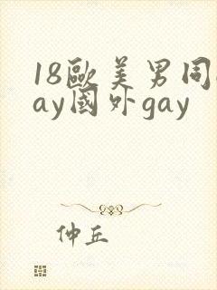 18欧美男同gay国外gay封面
