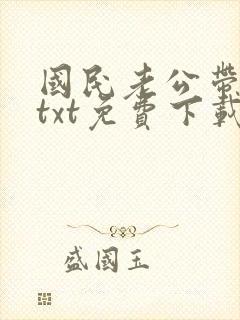 国民老公带回家txt免费下载封面