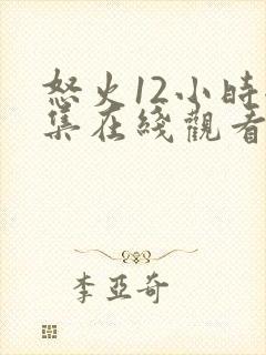 怒火12小时全集在线观看完整版免费